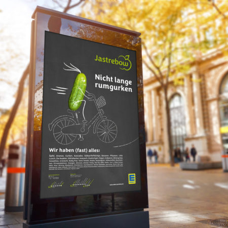 Citylight Plakat für den EDEKA Jastrebow in Bremen
